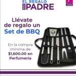 Promoción Suburbia Día del Padre: Set de BBQ de regalo con compra desde $1,600 en perfumería