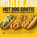 Promoción Buffalo Wild Wings Voto 2021: Hot dog gratis en la compra de cualquier platillo