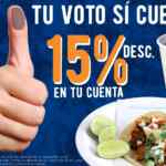 En El Tizoncito 15% de descuento este domingo si demuestras que votaste