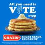 En IHOP llévate 3 pancakes GRATIS el 6 de junio si votas (sólo en ciudades participantes)