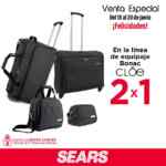 2x1 en maletas y equipaje marca Cloé en Sears