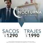 Venta Nocturna Roberts: Sacos desde $1,290 y trajes desde $1,990