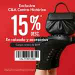 Promoción C&A Sucursales participantes: 15% de descuento en calzado y accesorios