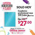 Ofertas del Día Office Depot: Cuaderno Norma de $45 a $27, escritorio de $2,199 a $1,319 y más