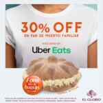 30% de descuento en pan de muerto familiar en El Globo al pedir por Uber