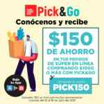 Cupón HEB PickGo de $150 de descuento en súper en compras a partir de $1,000