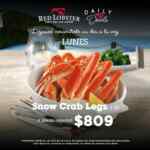 Daily Deals Red Lobster de lunes a viernes a partir de las 5:00 PM