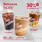 En Tim Hortons 30% de descuento en bebidas frías participantes hoy y mañana