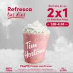 2x1 en bebidas frías en Tim Hortons de 1:00 a 6:00 PM