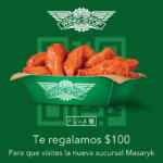 $100 para tu siguiente visita a Wingstop con código QR