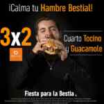 3x2 en hamburguesas Cuarto de Kilo al pedir por Didi Food