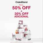 Last Summer SALE Crate and Barrel: Hasta 50% de descuento + 30 % adicional