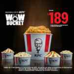 Nuevo Wow Bucket KFC: 8 piezas de pollo + 2 purés + 2 ensaladas por $189
