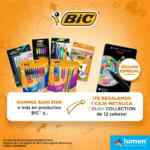 Compra $200 o más en productos Bic en Lumen y llévate de regalo una caja metálica con 12 colores