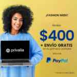 Promo Privalia Fashion Week: $400 de descuento + envío gratis con Paypal