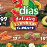 Ofertas S-Mart 3 días de frutas y verduras del 24 al 26 de agosto