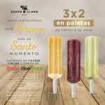 3x2 en paletas de crema o agua en Santa Clara