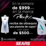 En Sears compra $999 en la marca Playtex y llévate GRATIS una plancha de vapor con valor de $500