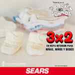 En Sears 3x2 en ropa interior para niños, niñas y bebés