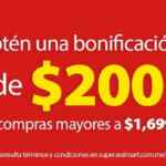 Código Walmart $200 de descuento en pedidos de supermercado