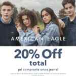 20% de descuento en el total de tu compra en American Eagle si te pruebas unos jeans y los compras