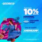 Cupón Andrea 10% de descuento adicional pagando con Mercado Pago