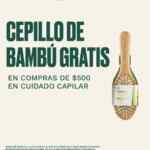 Cepillo de bambú Gratis en compras de $500 en The Body Shop