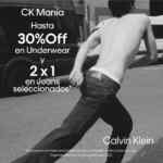 CK Manía Calvin Klein: 2x1 en jeans seleccionados y hasta 30% de descuento en underwear