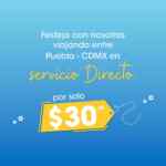 Viajes Puebla-CDMX a $30 pesos por autobuses Estrella Roja por el Día Mundial sin Auto 2021