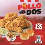 Paquete KFC Pollo para dos: 5 piezas + ensalada + puré + 2 bisquets por $135