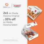 2x1 en Media Docena Original y 35% off en Media Docena Select de Krispy Kreme al pedir por Didi Food esta semana