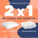 2x1 en todas las almohadas en tiendas Memory Foam