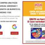 Cupón Oxxo burrito Gratis en la compra de una Pizza Fud