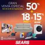 Gran Venta Especial Sears del 24 al 26 de septiembre: Hasta 50% de descuento + hasta 18 msi