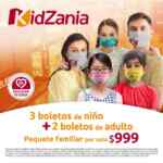 Paquete familiar KidZania 3 niños + 2 adultos por $999