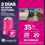 Promociones Venta Nocturna Liverpool octubre 2021 por departamento