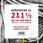 Segundo a mitad de precio en productos Vans en Dpstreet