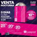 Venta Nocturna Liverpool 1 al 3 de octubre 2021