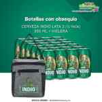 En Bodegas Alianza hielera Gratis en la compra de dos 12 pack de cervezas Indio
