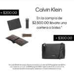 En Calvin Klein llévate cartera o bolsa a precio especial en compras de $2,500