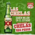 Promoción Estadio Chilis: cervezas a $25 durante los partidos de futbol