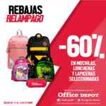 En Office Depot 60% de descuento en mochilas y loncheras seleccionadas