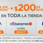 Cupones Linio de $200 de descuento en compras de $2,000 + 18 msi