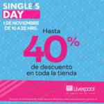 Venta Liverpool Single's Day 1 de noviembre 2021: Hasta 40% de descuento