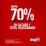 En Martí Outlet hasta 70% de descuento en calzado y textil seleccionado