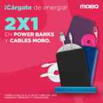 2x1 en power banks y cables para celular en Mobo esta semana