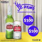 Promoción de Aniversario Modelorama: 8 botes ó 6 botellas Stella Artois por $100