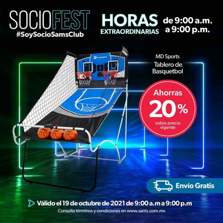 Sams Club Horas Extraordinarias Socio Fest 19 de octubre 2021