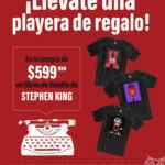Playera de regalo en compra de libros de Stephen King en Sanborns