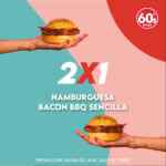2x1 en hamburguesa Bacon BBQ Sencilla esta semana en Sixties Burger